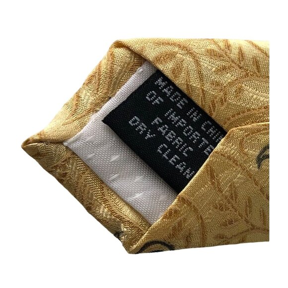 Bill Blass 100% Silk Mens Tie Necktie Multicolor Paisley Tan Blue Vintage - Picture 6 of 7